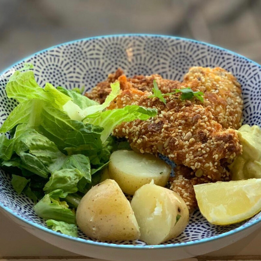 Seeded Chicken Schnitzel