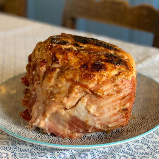 Fig, Mustard and Marmalade Glazed Ham