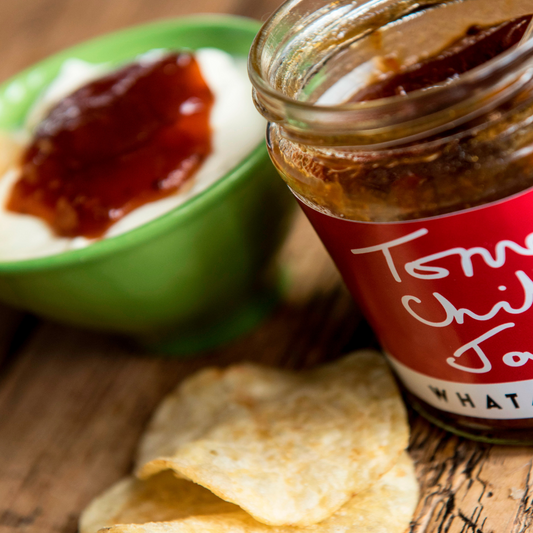 Creamy Cheese Dip with Tomato Chilli Jam