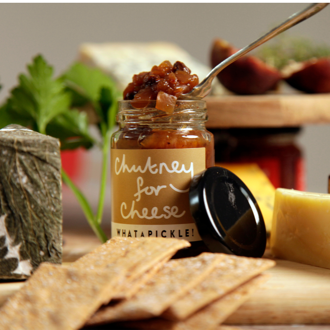 Chutney for Cheese what a pickle jar and crackers
